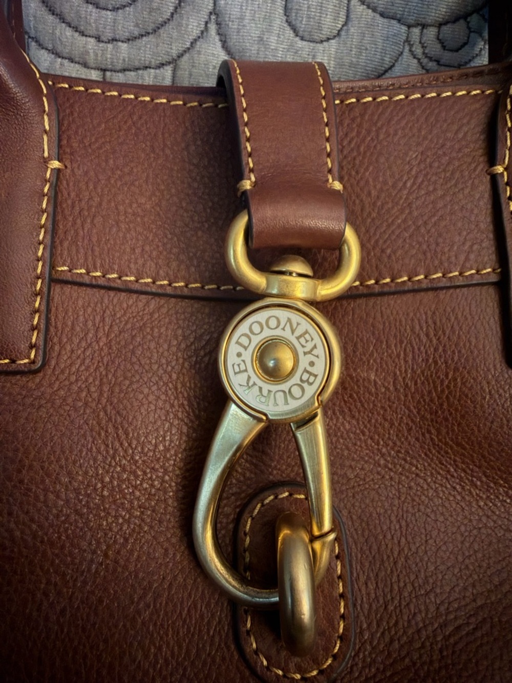 Dooney & Bourke Florentine Vacchetta LeatherTote Bag with Brass Hardware - Picture 11 of 12